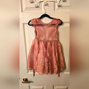 Toddler Girl's Rare Edition Pink Floral Dress Size 3T